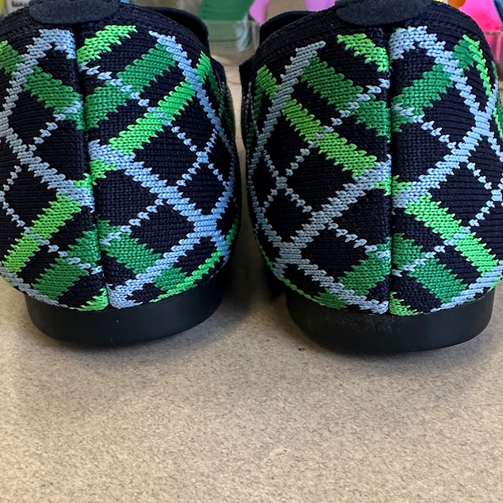 VIVAIA Green and Navy Patterned Loafers - Picture 5 of 6